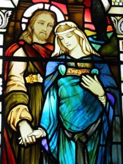 Ο Ιησούς και η Μαρία Μαγδαληνή. Βιτρώ του καλλιτέχνη Στήβεν Άνταμ (1847-1910) στην Εκκλησία Kilmore, Dervaig, Νήσος Μαλ, Σκωτία. Πηγή: Supplied