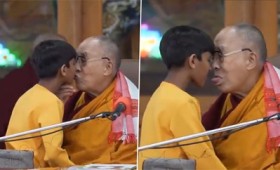 ΣΚΑΝΔΑΛΟ! Ο Δαλάι Λάμα φίλησε αγόρι και ζήτησε να του ρουφήξει τη γλώσσα (vid)